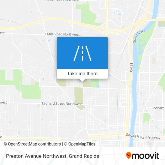 Preston Avenue Northwest map