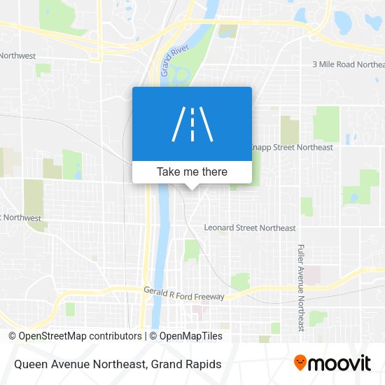 Queen Avenue Northeast map