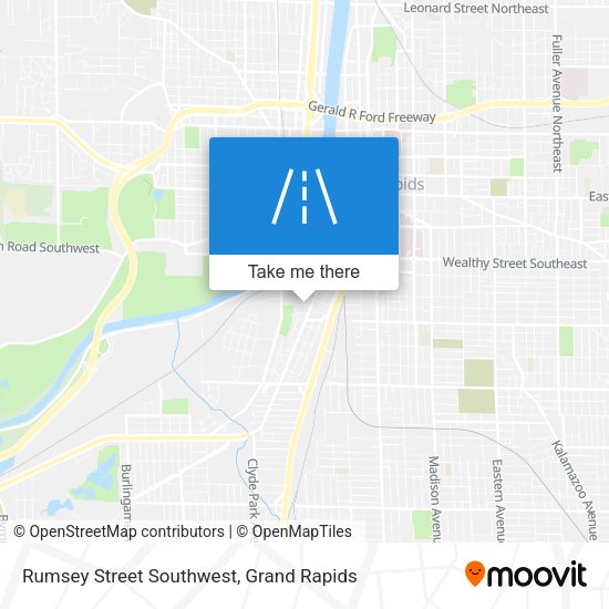 Rumsey Street Southwest map