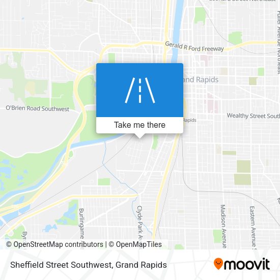 Mapa de Sheffield Street Southwest