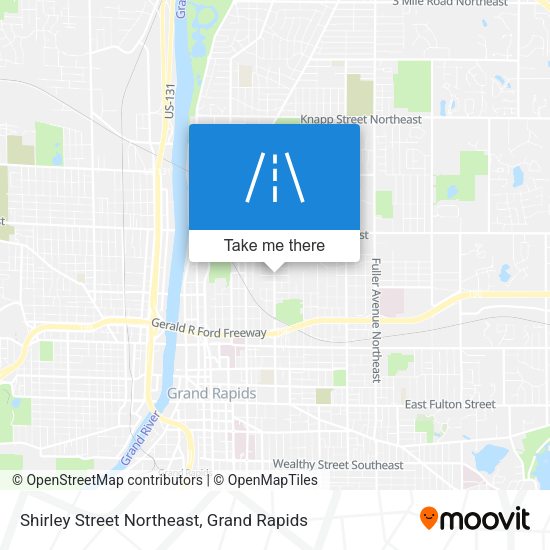 Shirley Street Northeast map