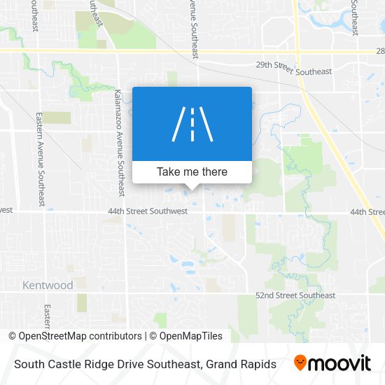 Mapa de South Castle Ridge Drive Southeast