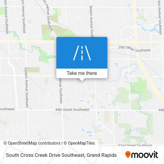 Mapa de South Cross Creek Drive Southeast