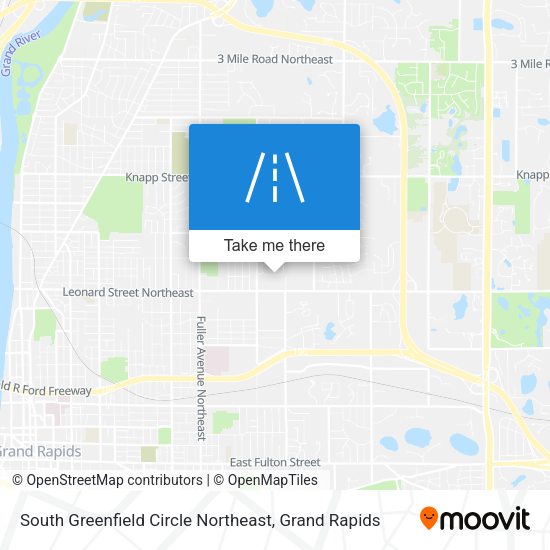 Mapa de South Greenfield Circle Northeast