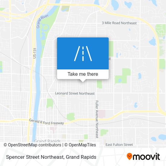 Spencer Street Northeast map