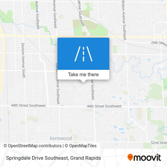 Mapa de Springdale Drive Southeast
