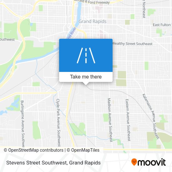 Stevens Street Southwest map