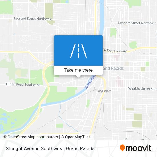 Straight Avenue Southwest map