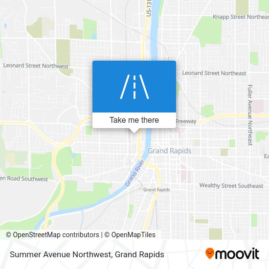 Summer Avenue Northwest map