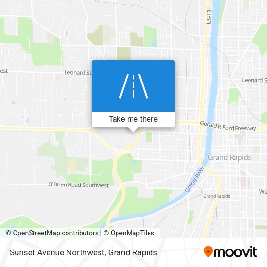 Sunset Avenue Northwest map