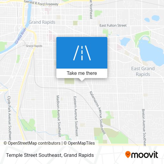 Temple Street Southeast map