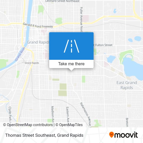 Thomas Street Southeast map