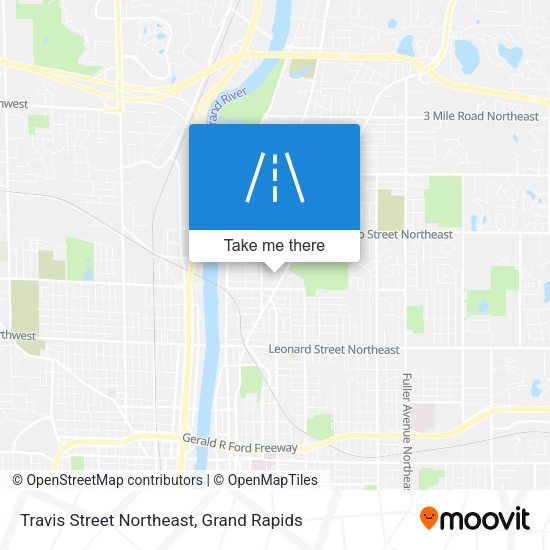 Travis Street Northeast map