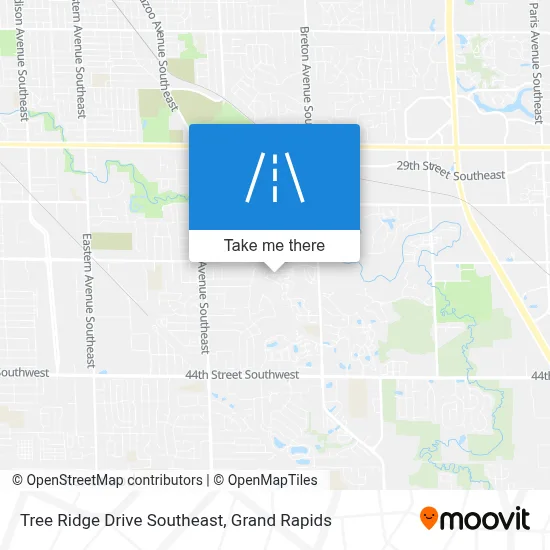 Tree Ridge Drive Southeast map
