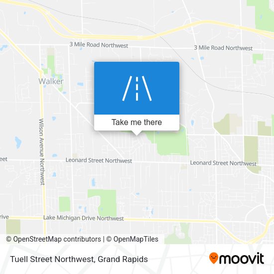 Tuell Street Northwest map