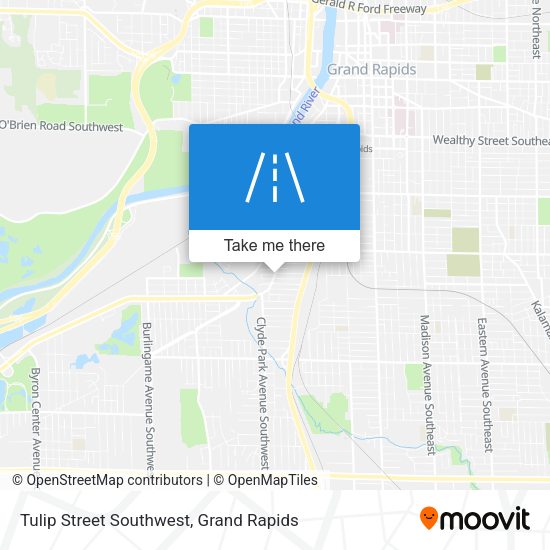 Mapa de Tulip Street Southwest