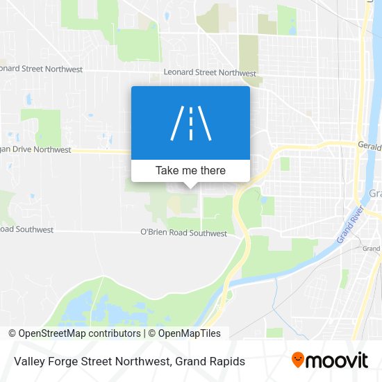 Valley Forge Street Northwest map