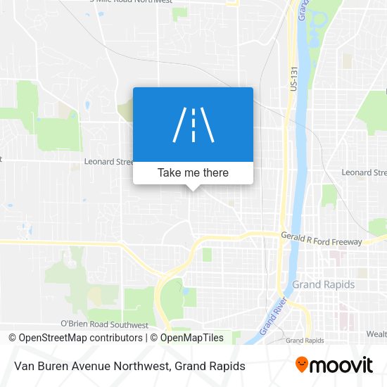 Van Buren Avenue Northwest map