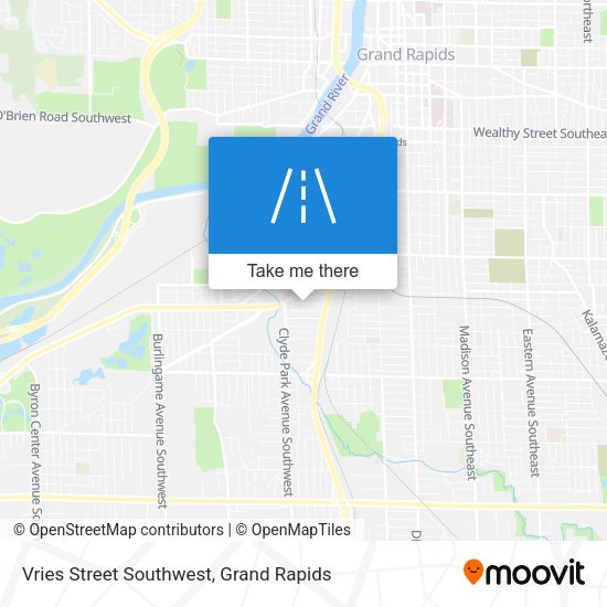 Mapa de Vries Street Southwest