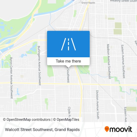 Mapa de Walcott Street Southwest