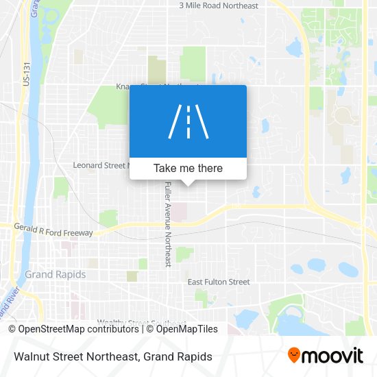 Mapa de Walnut Street Northeast