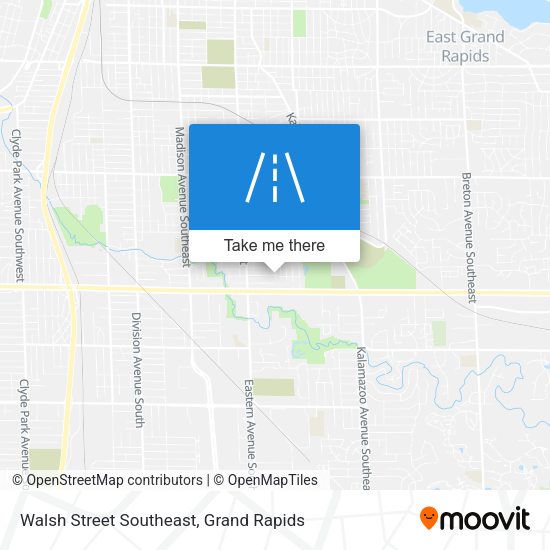 Walsh Street Southeast map