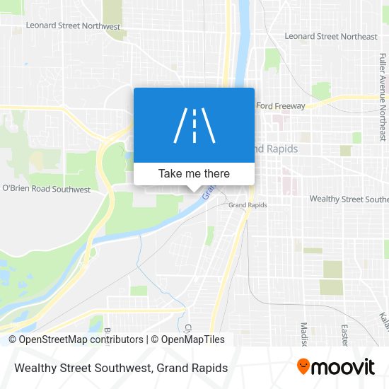 Mapa de Wealthy Street Southwest
