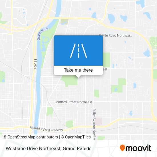 Mapa de Westlane Drive Northeast