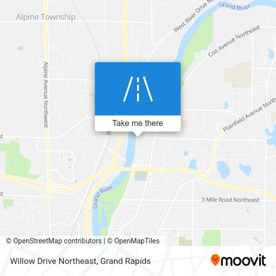 Willow Drive Northeast map