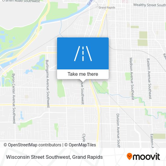 Wisconsin Street Southwest map