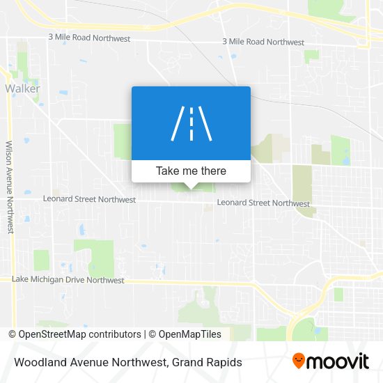 Woodland Avenue Northwest map