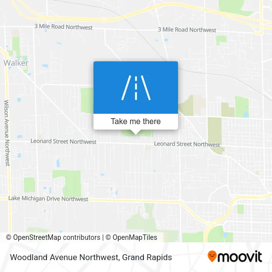 Woodland Avenue Northwest map