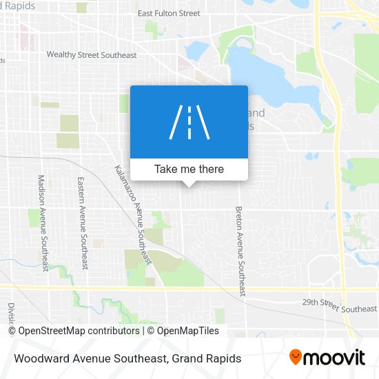 Mapa de Woodward Avenue Southeast