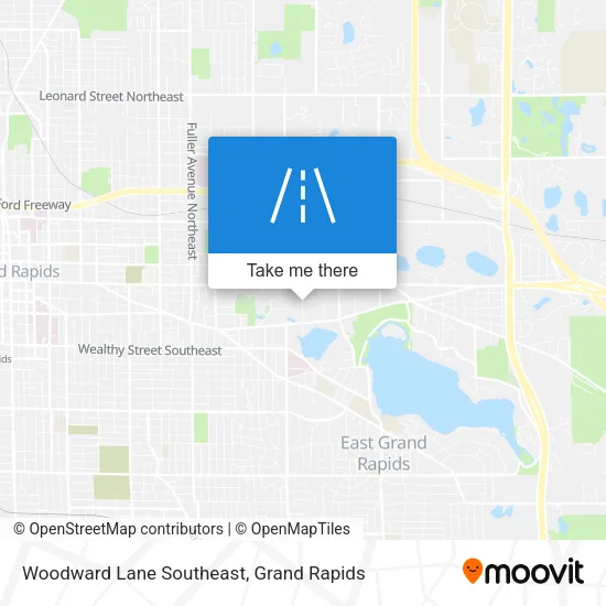 Woodward Lane Southeast map