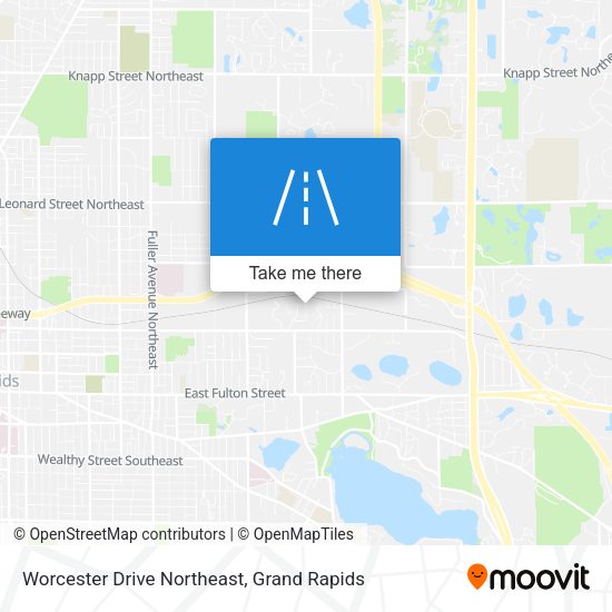 Worcester Drive Northeast map