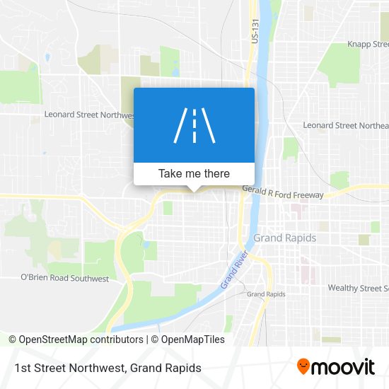 1st Street Northwest map
