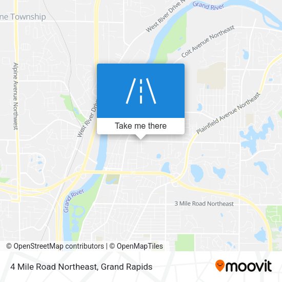 4 Mile Road Northeast map