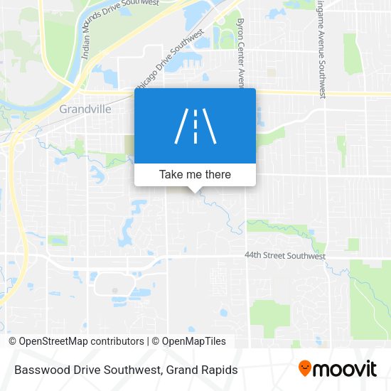 Basswood Drive Southwest map