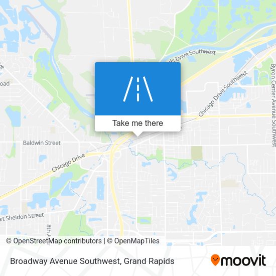 Mapa de Broadway Avenue Southwest