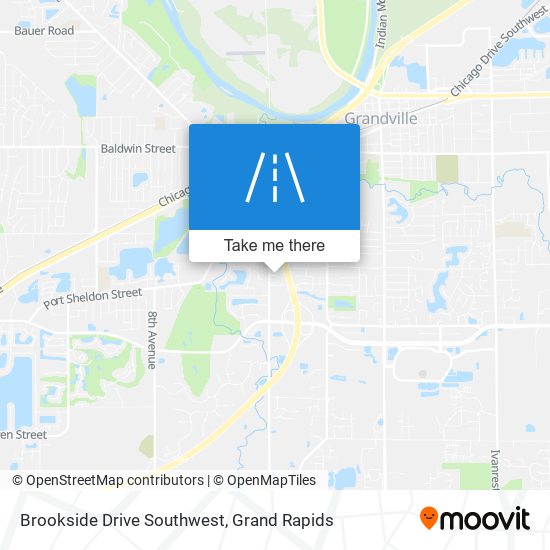 Brookside Drive Southwest map