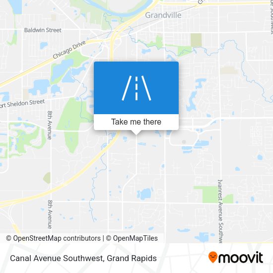 Canal Avenue Southwest map