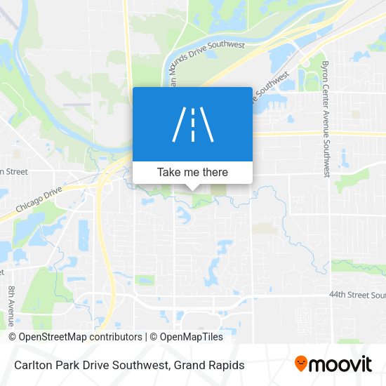 Carlton Park Drive Southwest map