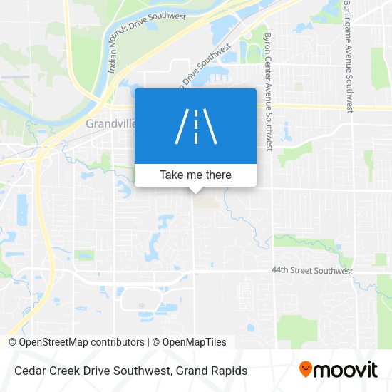 Cedar Creek Drive Southwest map