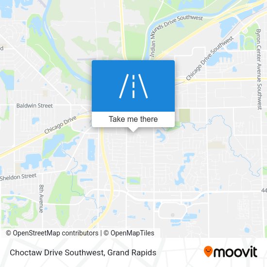 Choctaw Drive Southwest map