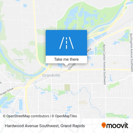 Hardwood Avenue Southwest map
