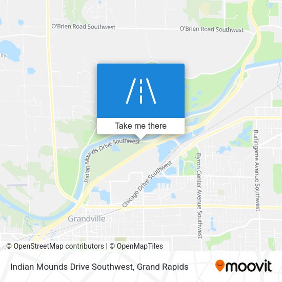 Indian Mounds Drive Southwest map