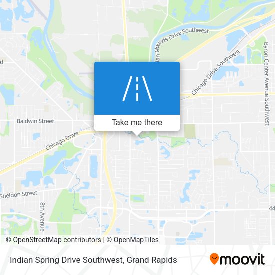 Indian Spring Drive Southwest map