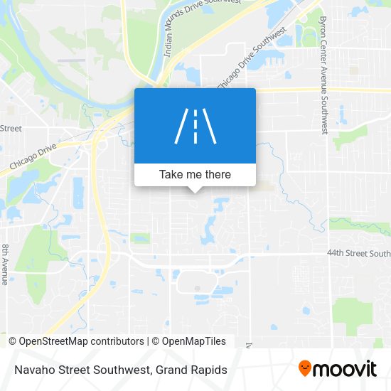Mapa de Navaho Street Southwest
