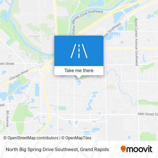 Mapa de North Big Spring Drive Southwest