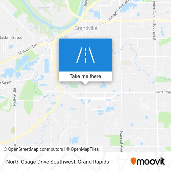 North Osage Drive Southwest map